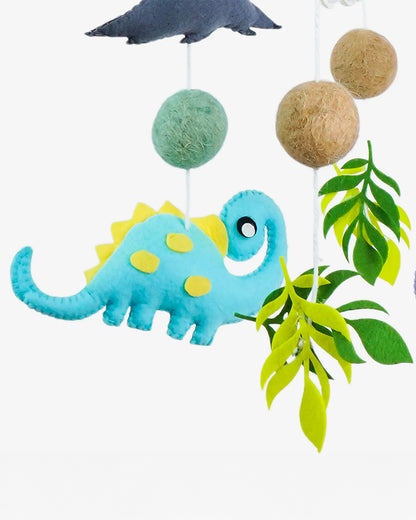 Babble Wrap Cot Mobile-Dino Doze-Stimulates Baby's Visual Senses-For Calm Baby Sleep