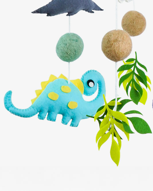 Babble Wrap Cot Mobile-Dino Doze-Stimulates Baby's Visual Senses-For Calm Baby Sleep