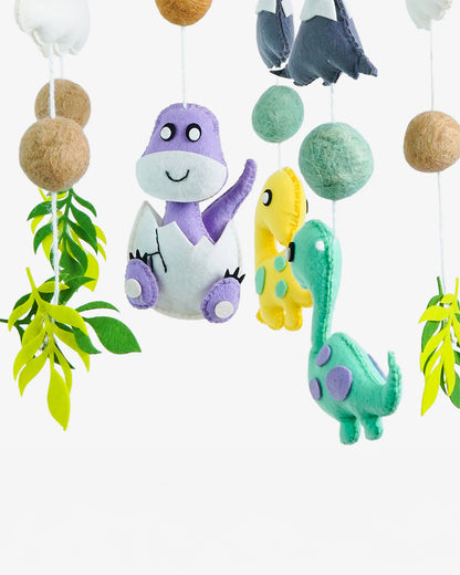 Babble Wrap Cot Mobile-Dino Doze-Stimulates Baby's Visual Senses-For Calm Baby Sleep