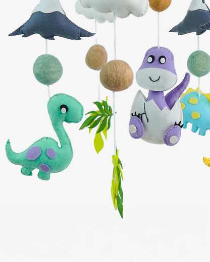 Babble Wrap Cot Mobile-Dino Doze-Stimulates Baby's Visual Senses-For Calm Baby Sleep