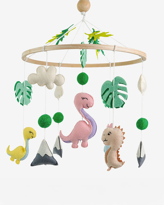Babble Wrap Cot Mobile-Jurassic Journey-Stimulates Baby's Visual Senses-For Calm Baby Sleep