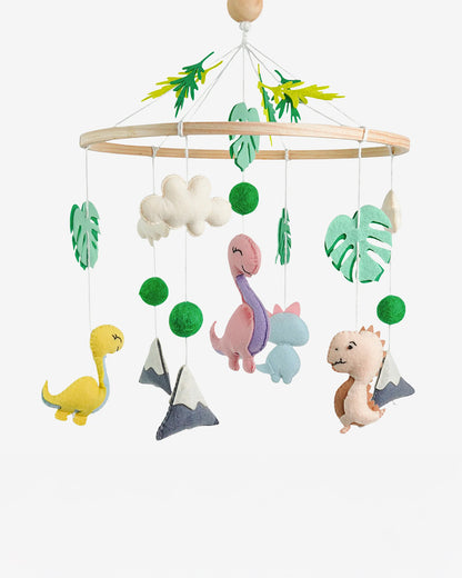 Babble Wrap Cot Mobile-Jurassic Journey-Stimulates Baby's Visual Senses-For Calm Baby Sleep