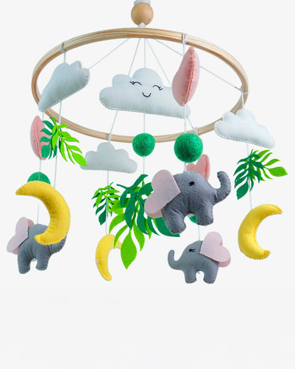 Babble Wrap Cot Mobile-Tiny Trunk-Stimulates Baby's Visual Senses-For Calm Baby Sleep