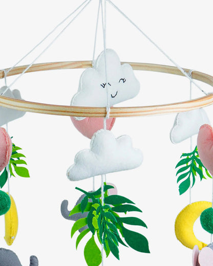 Babble Wrap Cot Mobile-Tiny Trunk-Stimulates Baby's Visual Senses-For Calm Baby Sleep