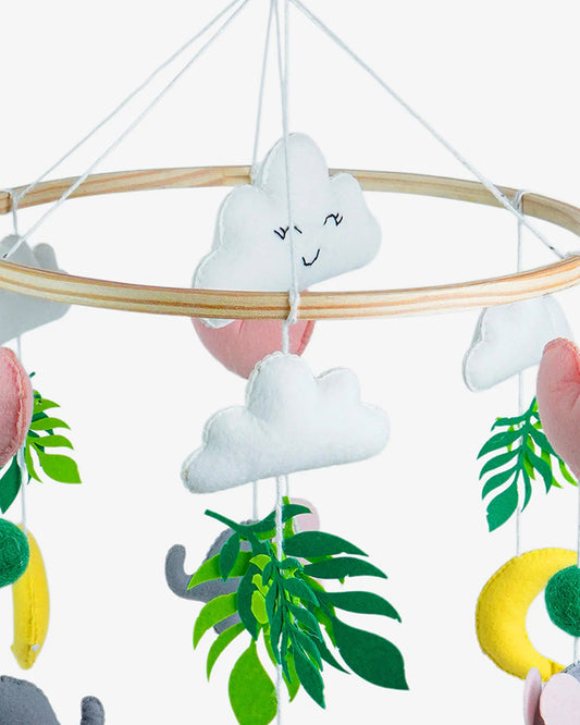 Babble Wrap Cot Mobile-Tiny Trunk-Stimulates Baby's Visual Senses-For Calm Baby Sleep