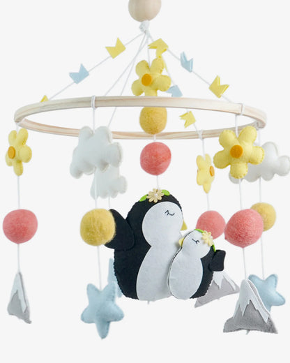 Babble Wrap Cot Mobile-Penguin Dreamland-Stimulates Baby's Visual Senses-For Calm Baby Sleep