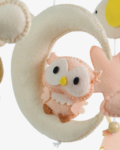 Babble Wrap Cot Mobile-Owl Moonlight-Stimulates Baby's Visual Senses-For Calm Baby Sleep
