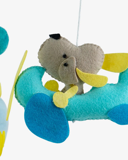 Babble Wrap Cot Mobile-Wings & Wheels Wonderland-Stimulates Baby's Visual Senses-For Calm Baby Sleep