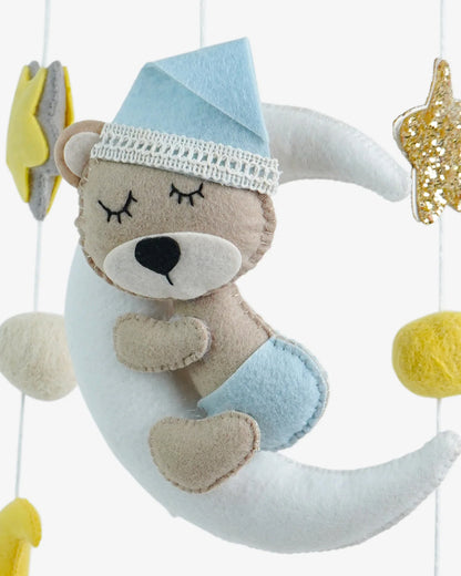 Babble Wrap Cot Mobile-Dreaming Teddy Bear-Stimulates Baby's Visual Senses-For Calm Baby Sleep