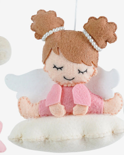 Babble Wrap Cot Mobile-Angel’s Cloud Haven-Stimulates Baby's Visual Senses-For Calm Baby Sleep