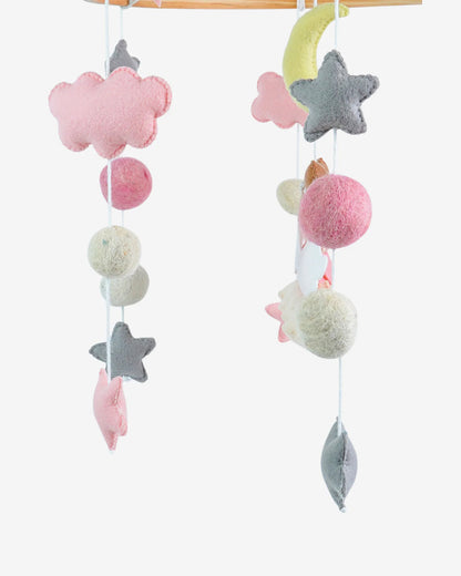 Babble Wrap Cot Mobile-Angel’s Cloud Haven-Stimulates Baby's Visual Senses-For Calm Baby Sleep