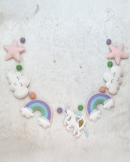 Babble Wrap Bunting-Dreamy Unicorn-Nursery Wall Decor-For Kids Room