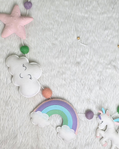 Babble Wrap Bunting-Dreamy Unicorn-Nursery Wall Decor-For Kids Room