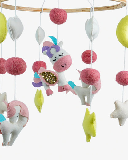 Babble Wrap Cot Mobile-Dreamy Unicorn-Stimulates Baby's Visual Senses-For Calm Baby Sleep