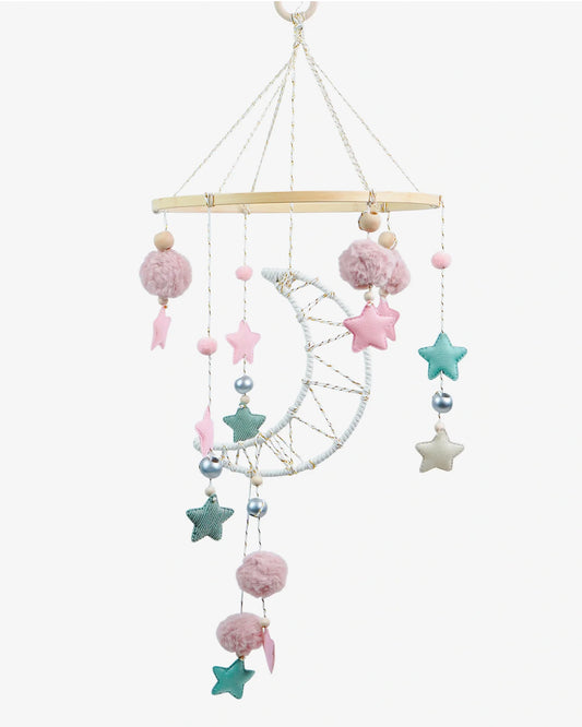 Babble Wrap Cot Mobile-Starry Moon-Stimulates Baby's Visual Senses-For Calm Baby Sleep