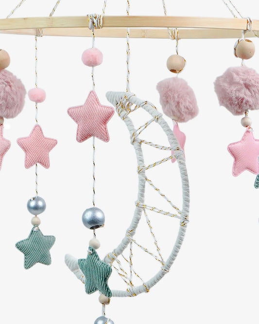 Babble Wrap Cot Mobile-Starry Moon-Stimulates Baby's Visual Senses-For Calm Baby Sleep