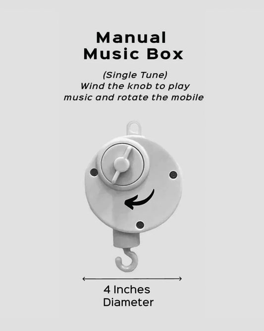 Babble Wrap Manual Music Box with Cot Mobile Arm