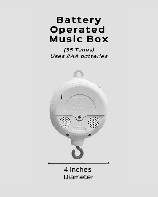 Babble Wrap Battery-Operated Music Box with Cot Mobile Arm