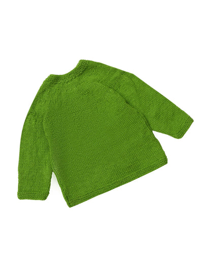 The Original Knit Green Winter Wear Sweater with Caps, Booties & Mittens-Crochet-Acrylic-For Infants