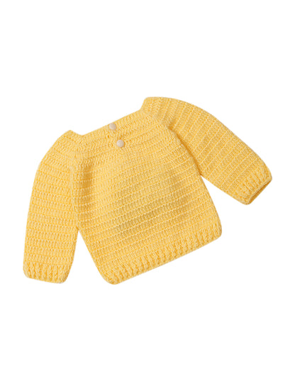 The Original Knit Brown Winter Wear Sweater Set with Caps & Booties-Crochet-Acrylic-For Infants