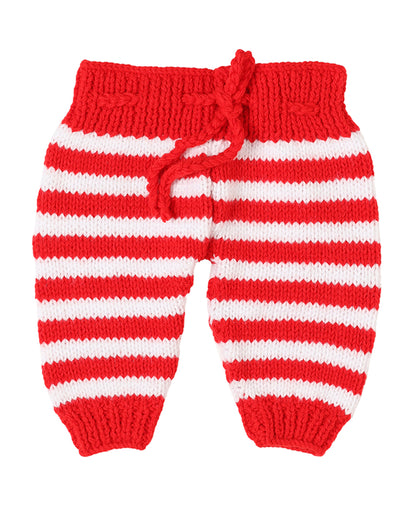 The Original Knit Green & Red Winter Wear Sweater Set-Crochet-Acrylic-For Infants