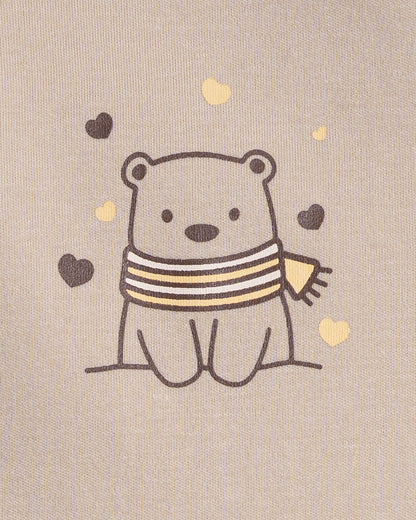 Twingle 100% Organic Cotton Baby Bodysuit-Short Sleeves-Nickel Free Snaps-Beige-Solid-For Infants