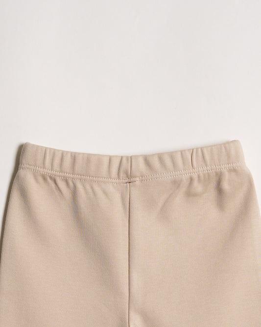 Twingle 100% Organic Cotton Baby Leggings-Pajama-Gentle Waistband-Tag Free Comfort-Beige-Solid-For Infants