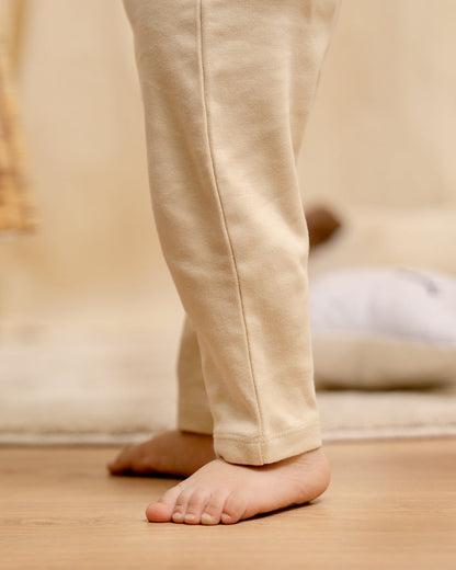 Twingle 100% Organic Cotton Baby Bodysuit & Leggings Set-Long Sleeves-Nickel Free Snaps-White-Hearts & Stars Print-For Infants