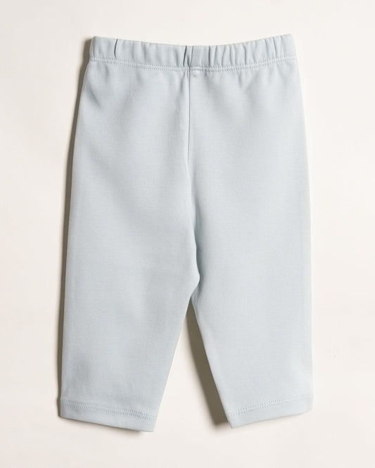 Twingle 100% Organic Cotton Baby Leggings-Pajamas Set-Gentle Waistband-Tag Free Comfort-Light Blue & Sage Green-Solid-Pack of 2-For Infants