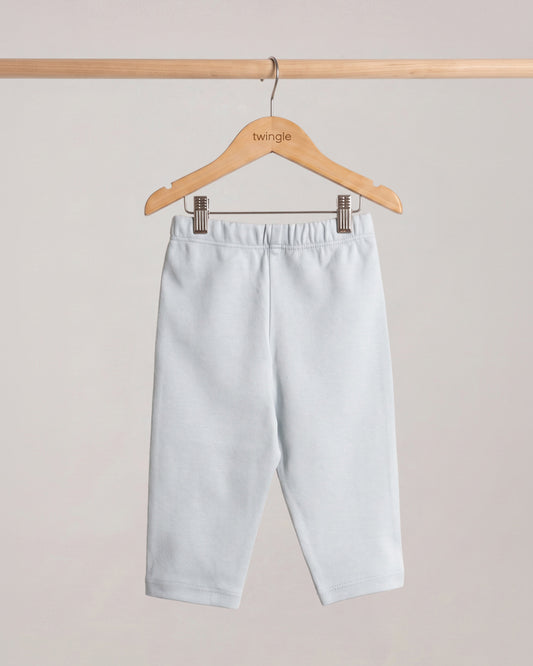 Twingle 100% Organic Cotton Leggings-Soft Elasticated Waistband-No Itchy Tags-Solid-Light Blue-For Infants