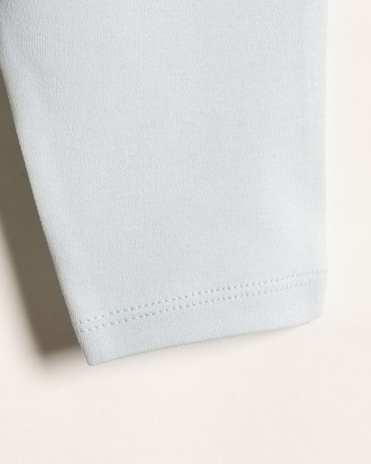 Twingle 100% Organic Cotton Baby Leggings-Pajama-Gentle Waistband-Tag Free Comfort-Light Blue-Solid-For Infants