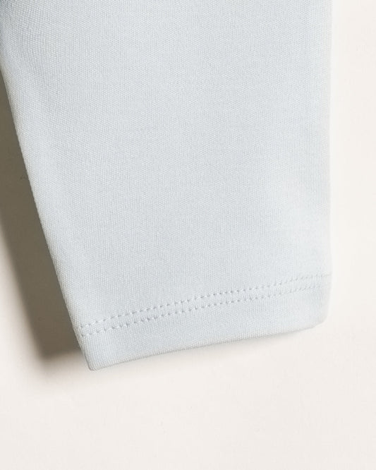 Twingle 100% Organic Cotton Baby Leggings-Pajamas Set-Gentle Waistband-Tag Free Comfort-Light Blue & Sage Green-Solid-Pack of 2-For Infants