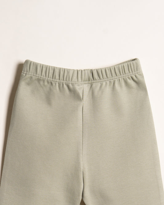 Twingle 100% Organic Cotton Baby Leggings-Pajama-Gentle Waistband-Tag Free Comfort-Sage Green-Solid-For Infants