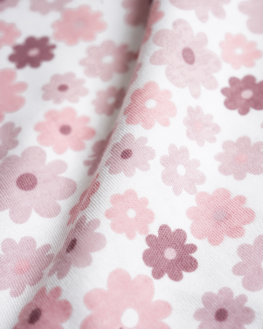 Twingle 100% Organic Cotton Leggings-Soft Elasticated Waistband-No Itchy Tags-Floral Print-Pastel Pink-For Infants
