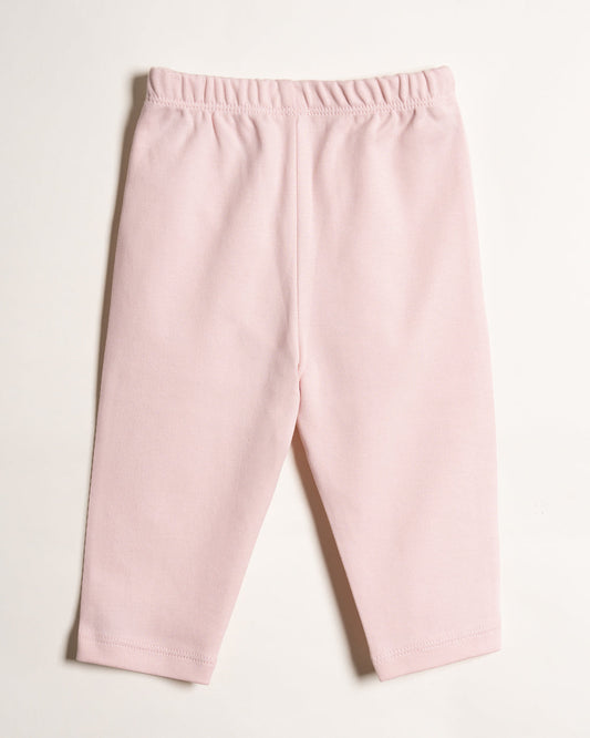 Twingle 100% Organic Cotton Baby Leggings-Pajamas Set-Gentle Waistband-Tag Free Comfort-Pastel Pink & Beige-Solid-Pack of 2-For Infants