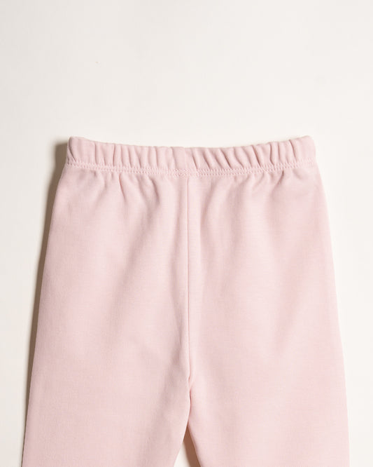 Twingle 100% Organic Cotton Baby Leggings-Pajama-Gentle Waistband-Tag Free Comfort-Pastel Pink-Solid-For Infants
