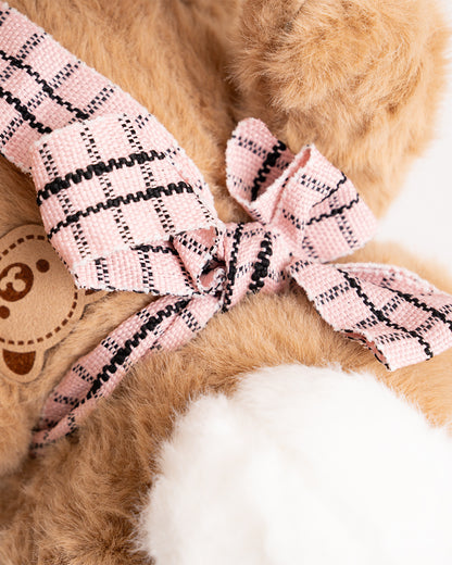 Just Bear Brown Miso Soft Toy With Leather Patch-Plush Cuddly & Huggable Bear-36M+