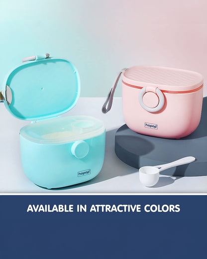 Hopop Milk Powder & Multi-Purpose Food Container-With Spoon-BPA Free Plastic-Pink-170ml