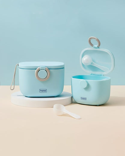 Hopop Milk Powder & Multi-Purpose Food Container-With Spoon-BPA Free Plastic-Blue-170ml