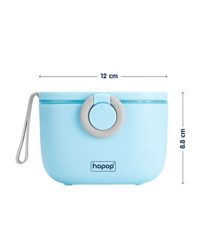Hopop Milk Powder & Multi-Purpose Food Container-With Spoon-BPA Free Plastic-Blue-170ml
