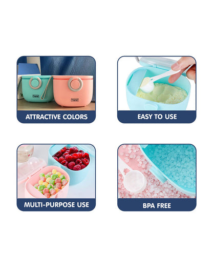 Hopop Milk Powder & Multi-Purpose Food Container-With Spoon-BPA Free Plastic-Blue-170ml