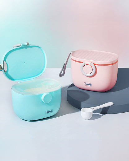 Hopop Milk Powder & Multi-Purpose Food Container-With Spoon-BPA Free Plastic-Blue-170ml