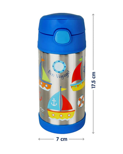 Hopop Insulated Stainless Steel Sipper Water Bottle for Kids-Boat Design-300ml