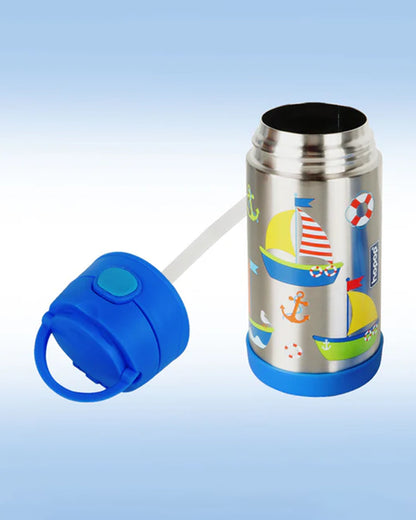 Hopop Insulated Stainless Steel Sipper Water Bottle for Kids-Boat Design-300ml