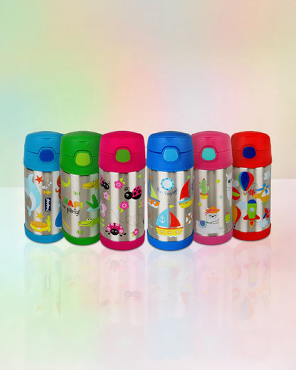 Hopop Insulated Stainless Steel Sipper Water Bottle for Kids-Boat Design-300ml