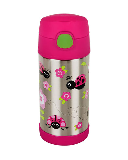 Hopop Insulated Stainless Steel Sipper Water Bottle for Kids-Ladybug Design-300ml