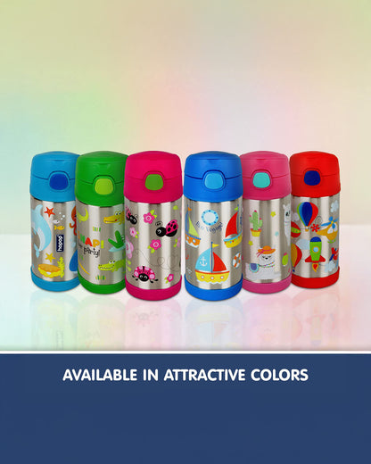 Hopop Insulated Stainless Steel Sipper Water Bottle for Kids-Ladybug Design-300ml