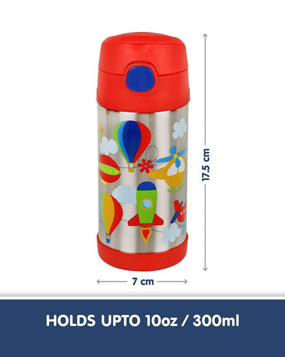 Hopop Insulated Stainless Steel Sipper Water Bottle for Kids-Flyhigh Design-300ml