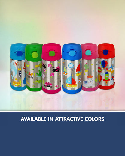 Hopop Insulated Stainless Steel Sipper Water Bottle for Kids-Flyhigh Design-300ml