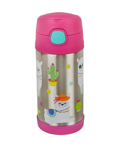 Hopop Insulated Stainless Steel Sipper Water Bottle for Kids-Lama Design-300ml